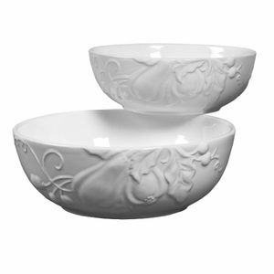 Gallery Serving Bowl Set 2 - Farmhouse Rustic - Country Kitchen NWT